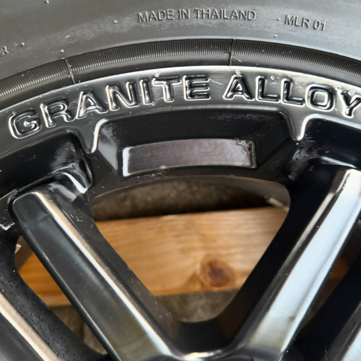 Set of 4 17x8.5 GRANITE ALLOY Matte Black Rims & Tires- Wheels- 5x5 5x4.5