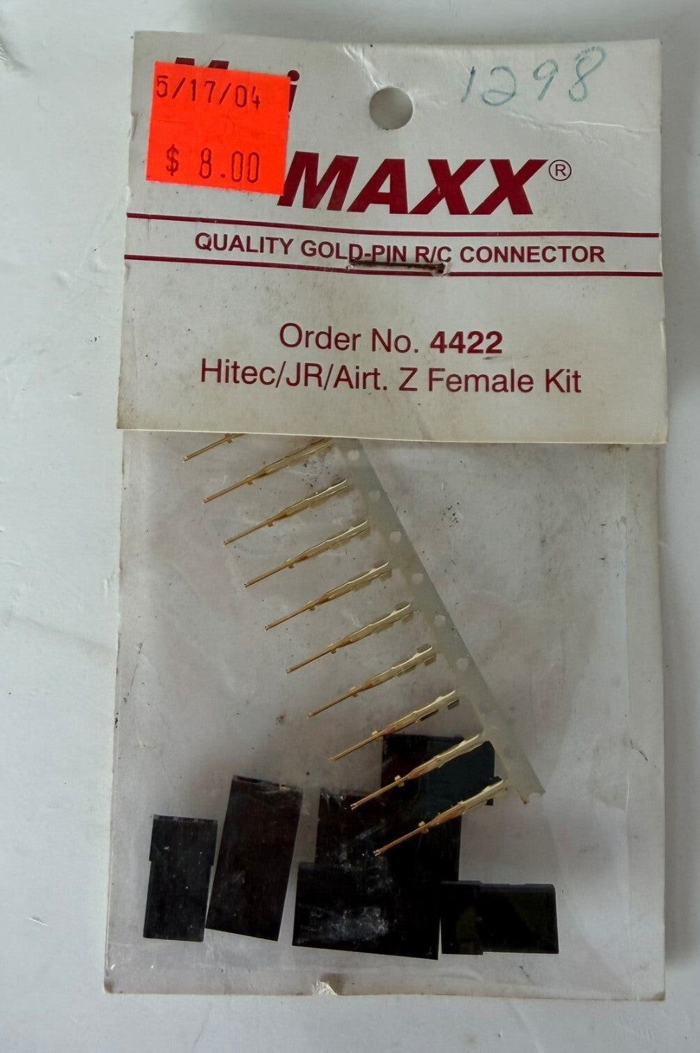 Vintage MPI Maxx 4422 Hitec/JR/Airt. Z Female Plug Kit New Old Stock RC Plane