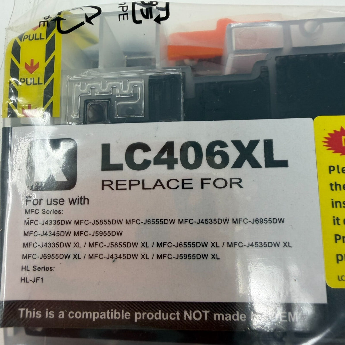 LC 406XL k Black Ink Cartridge for Brother MFC-J4335DW MFC-J4345DW MFC-J4535DW