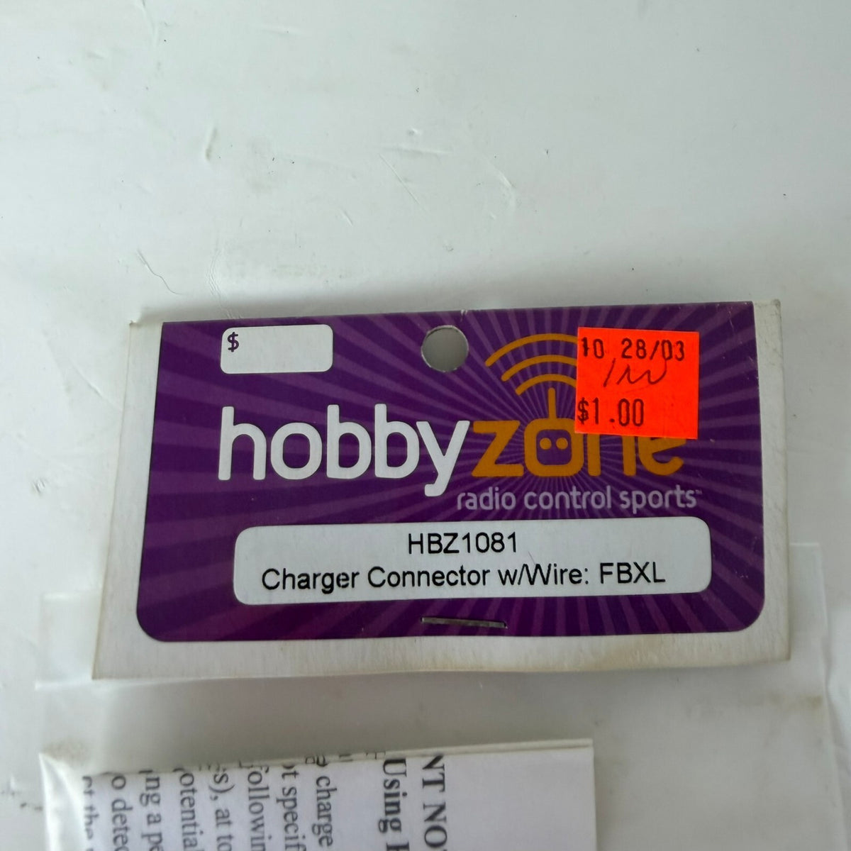 vtg Hobby Zone Charger Connector w/ Wire HBZ1061 FBXL NEW OLD STOCK Firebird mah