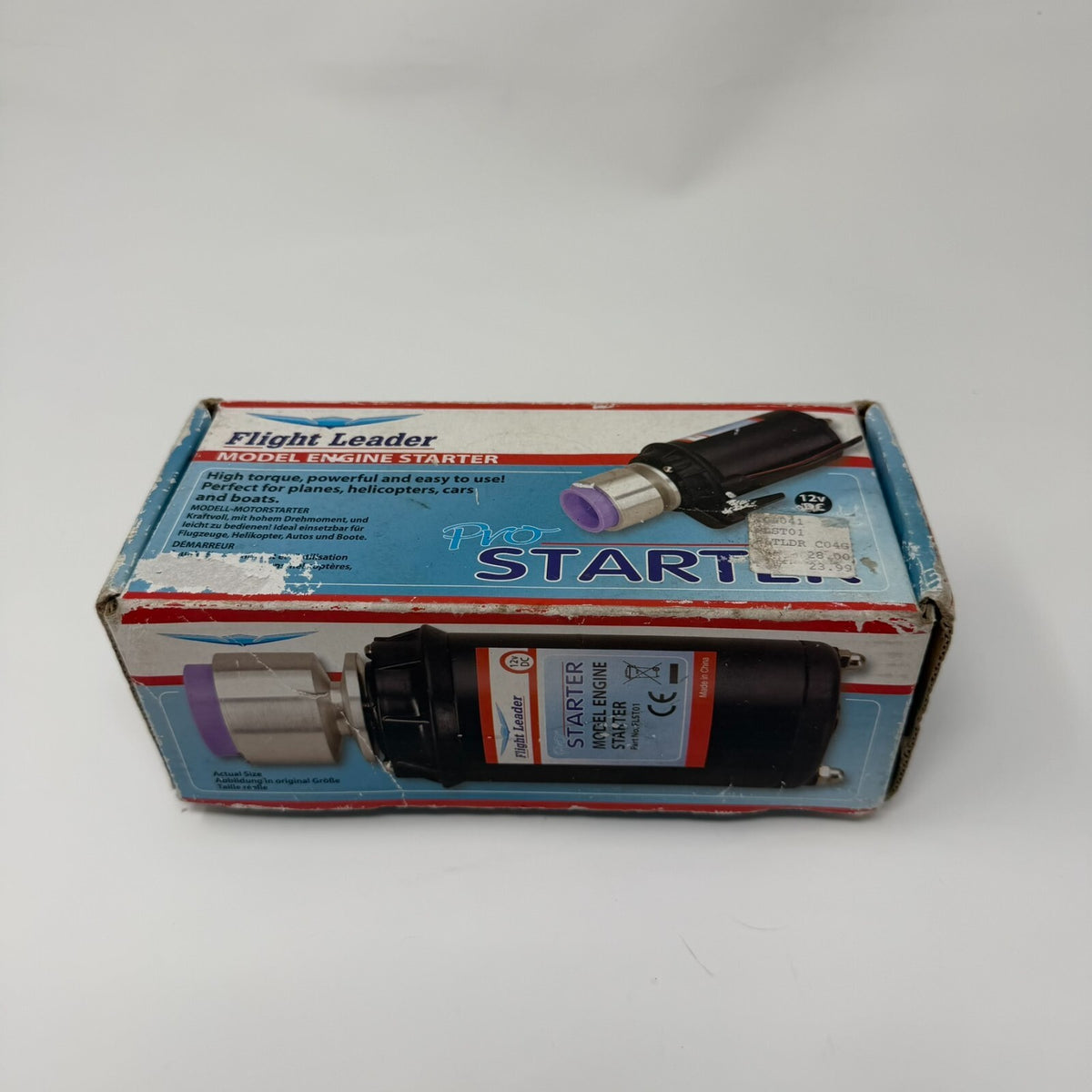 Flight Leader Model Engine Starter Pro FLST01 New Old Stock NOS 12v DC Glow Gas