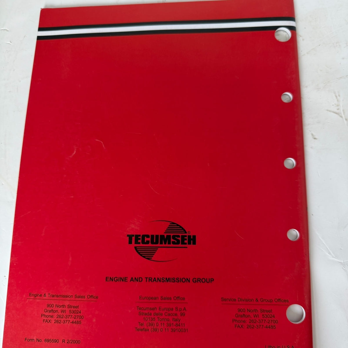 Tecumseh 4-Cycle Engine Failure Analysis Technicians Training Information Series