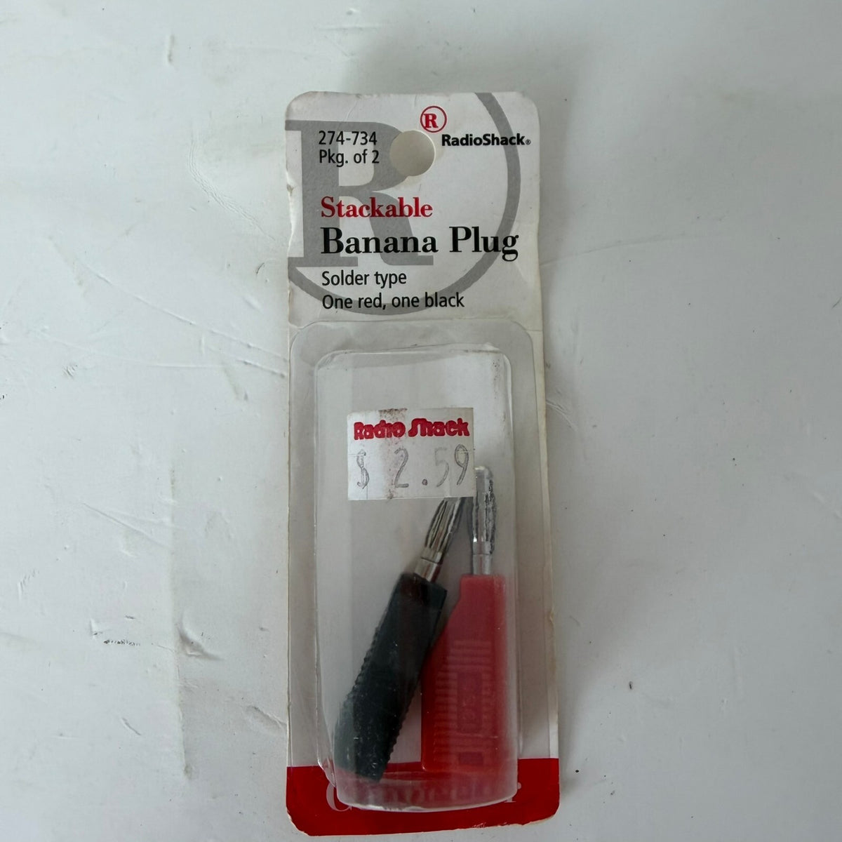 Vintage New Old Stock Radio Shack Stackable Banana Plug Solder Type 274-734 Male