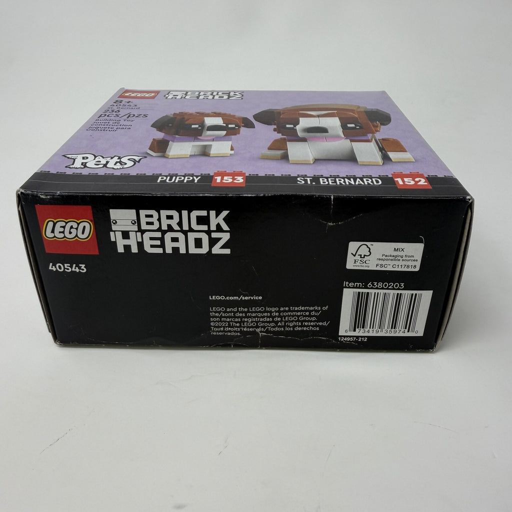 LEGO Brickheadz Pets: Saint Bernard Dog & Puppy Set 40543 New, Sealed