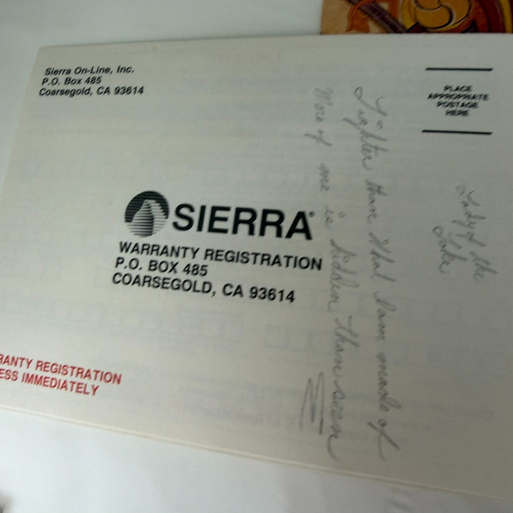 Conquests of Camelot: The Search for the Grail VTG PC Game + Handwritten Notes!