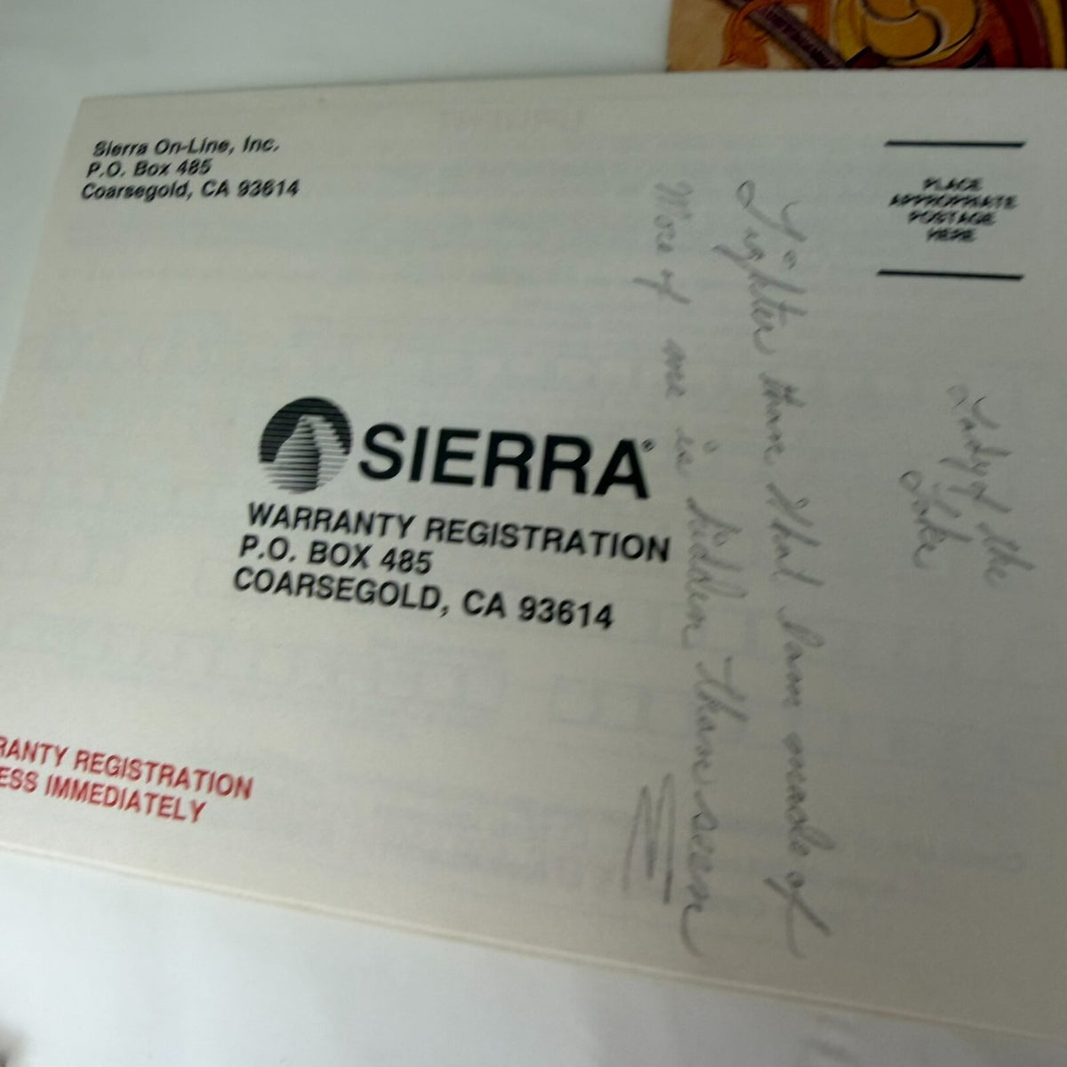 Conquests of Camelot: The Search for the Grail VTG PC Game + Handwritten Notes!