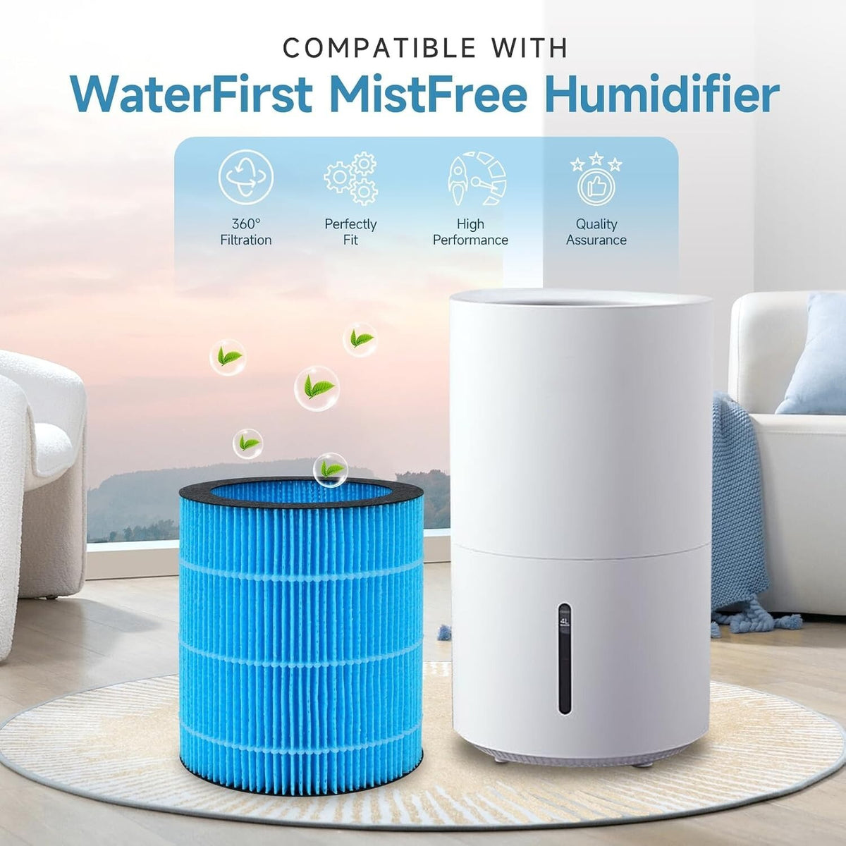 Replacement Filter for WaterFirst & Lamon MistFree Humidifier Blue Polymer
