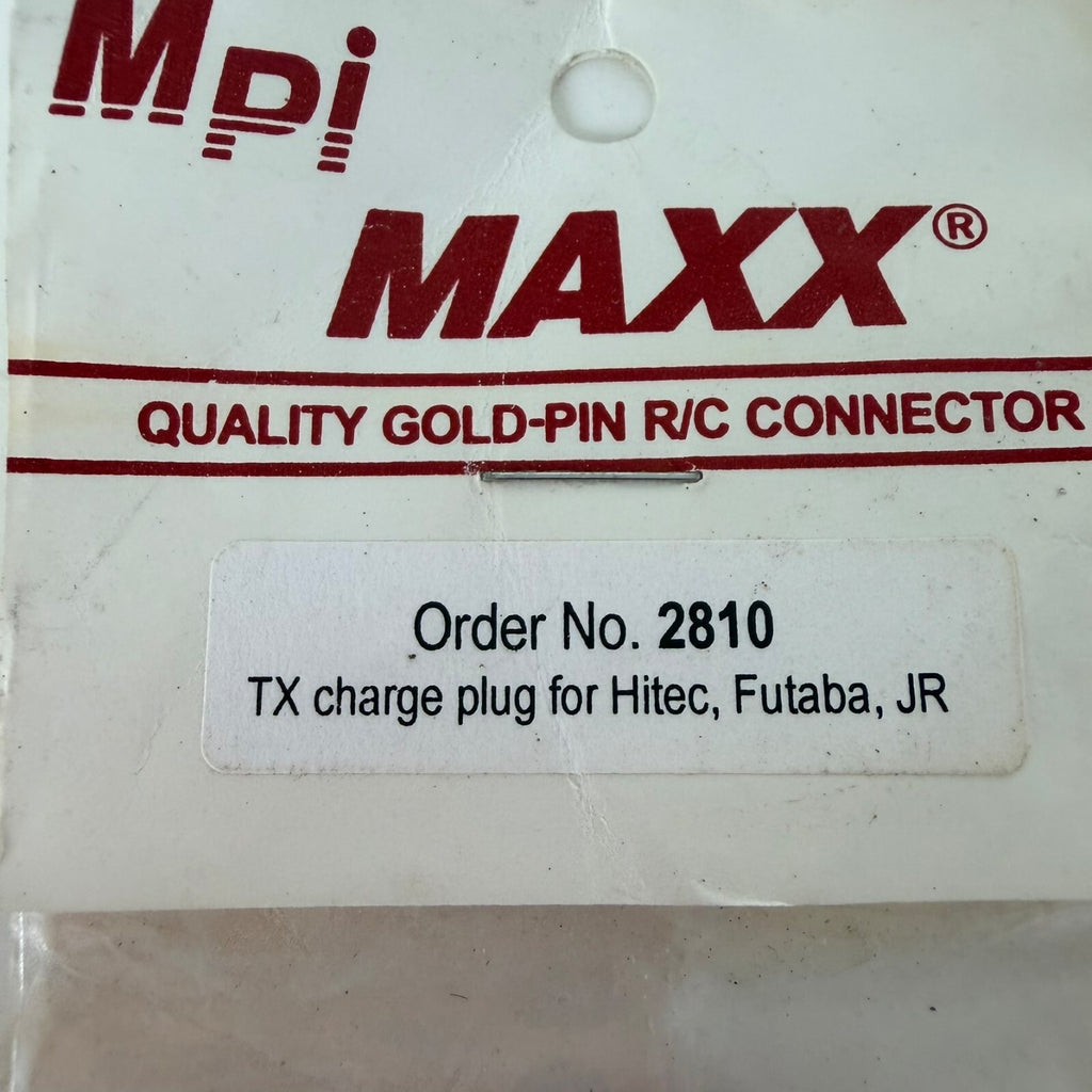 Vintage Mpi MAXX 2810 2 Pin Plug Fits: Futaba/HiTec/JR TX Charge Battery RC NOS