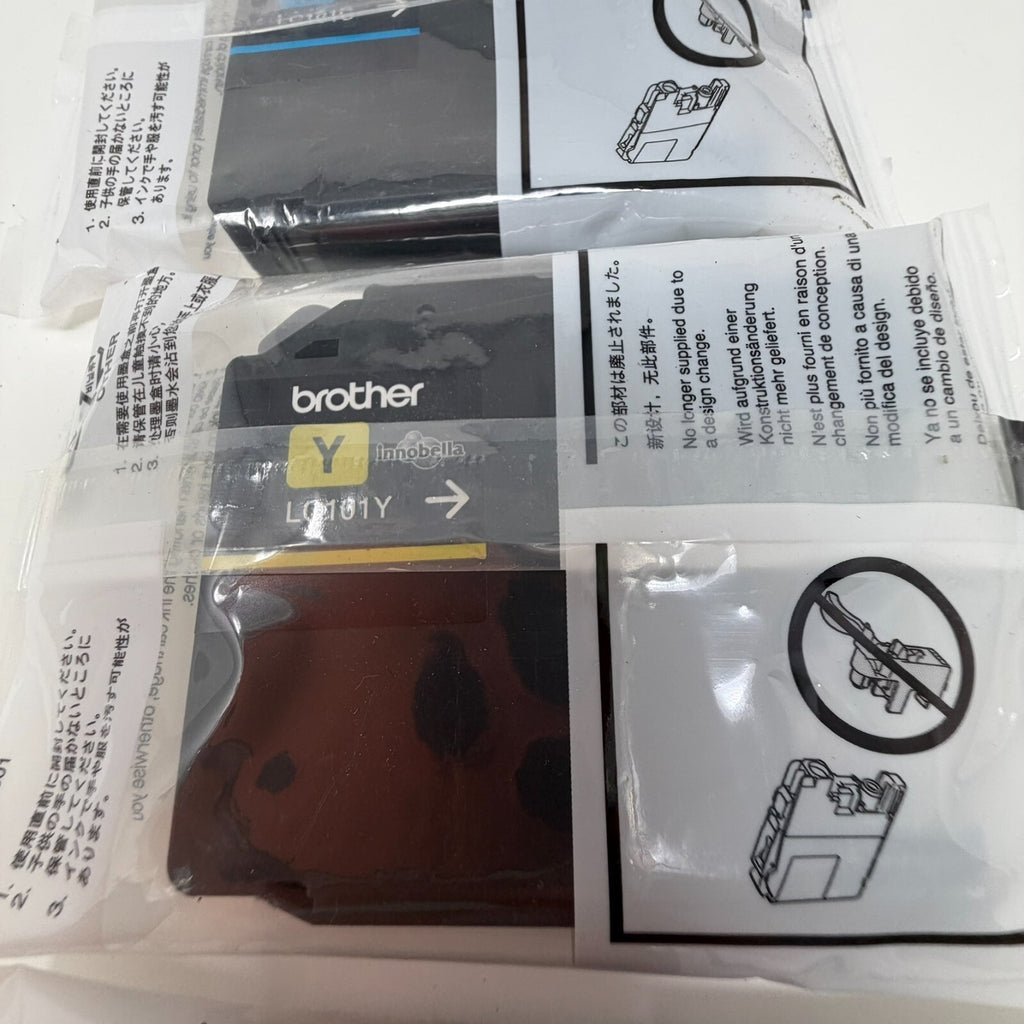 Genuine Brother LC-101 Color Ink Cartridges-for MFC-J470DW J870DW-OEM-3PK C Y M