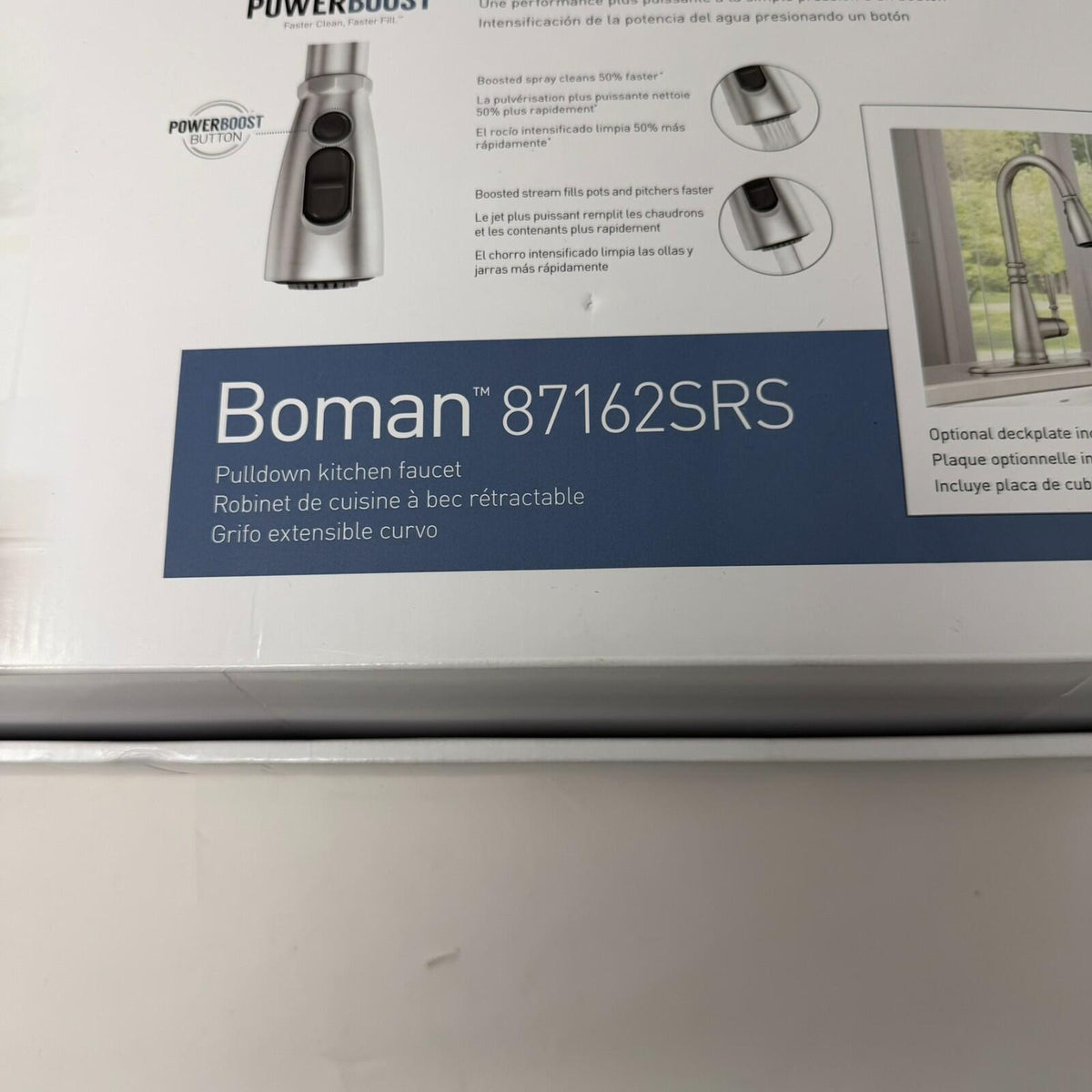 Moen 87162SRS Boman Pull Down Kitchen Faucet - Silver Open Box