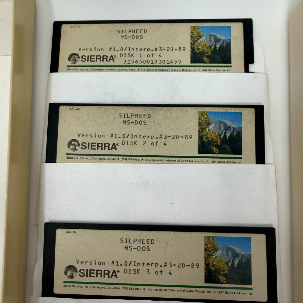 Vintage Silpheed MS-DOS Computer Game Set 1987- Hard & Floppy Disk