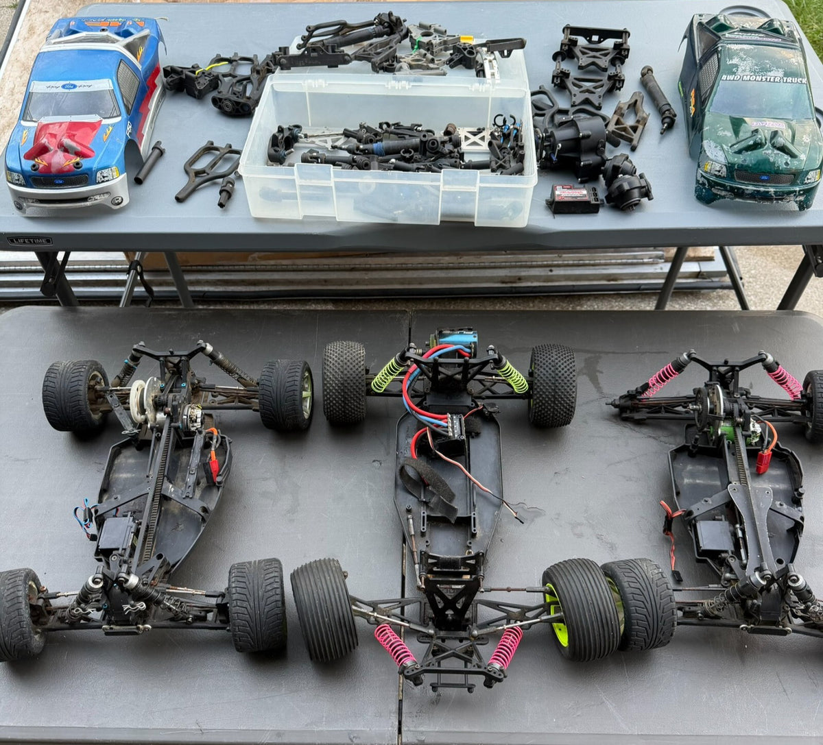 RC Car Truck Buggy Lot w/ Parts- Electric Losi MPI Team Associated rs4 xx4 sc10