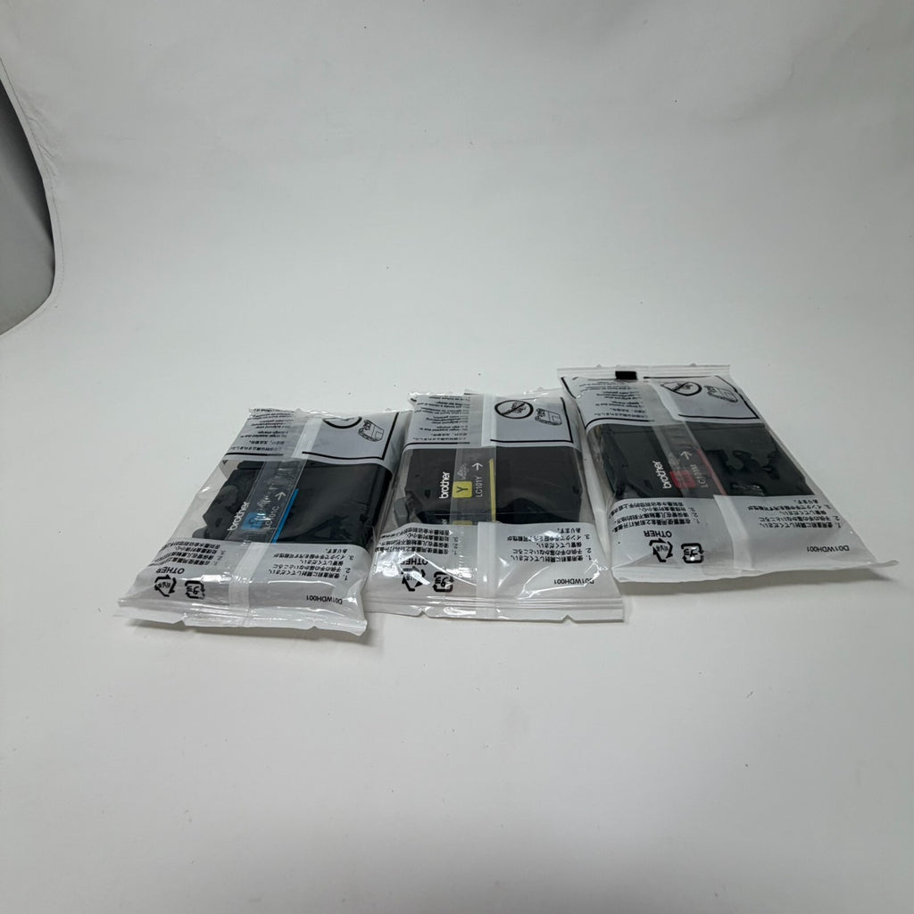 Genuine Brother LC-101 Color Ink Cartridges-for MFC-J470DW J870DW-OEM-3PK C Y M