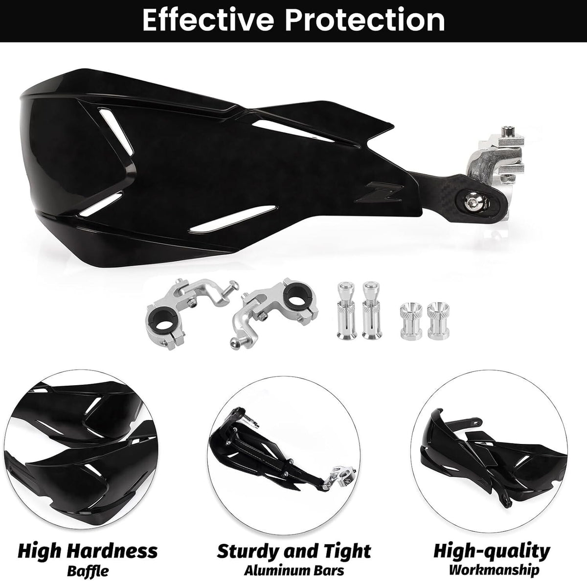 Universal Black Handguards Dirt Bike Ebike ATV Quad 7/8" 22MM 1 1/8" 28MM Motox