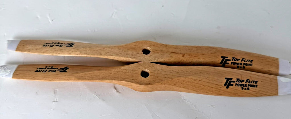 Top Flite 9x6 Power Point Wood Propellers RC Model Airplane Set of 2 New