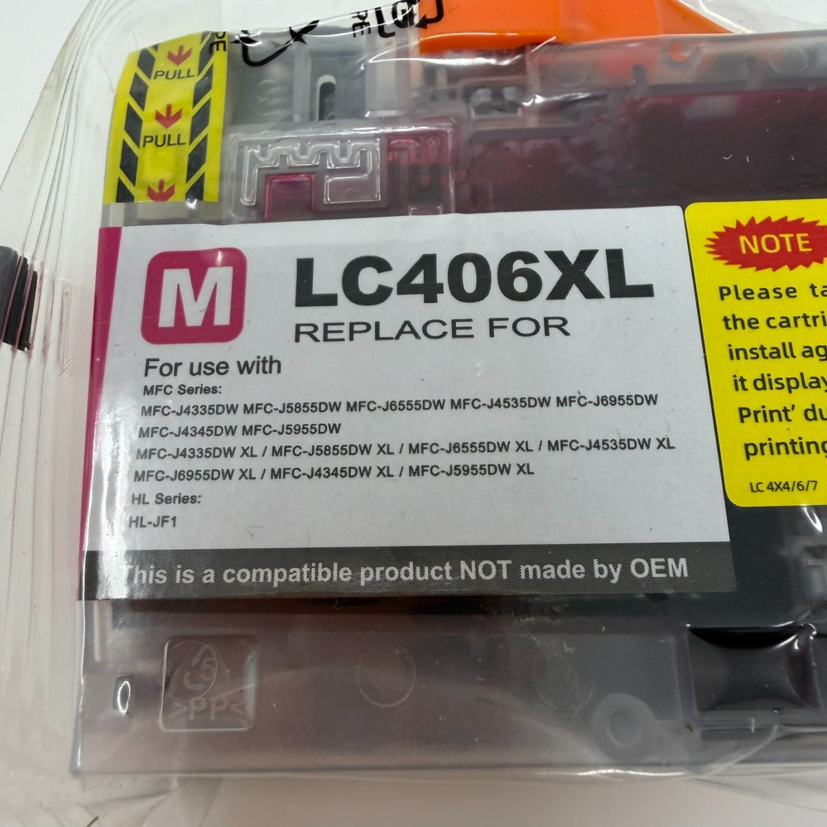 LC 406XL M Magenta Ink Cartridge Brother MFC-J4335DW MFC-J4345DW MFC-J4535DW New