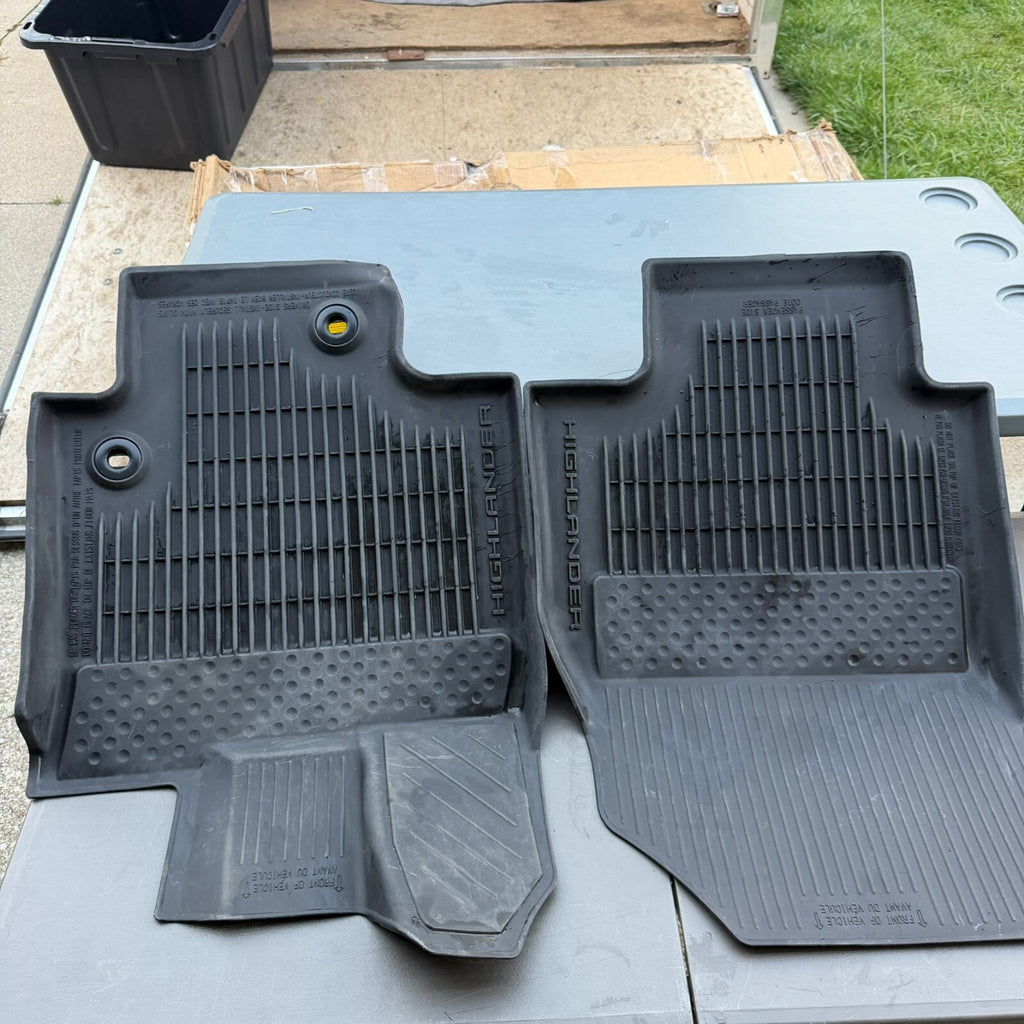 2020-2025 Toyota Highlander Genuine OEM All-Weather Rubber Floor Mats – Front 2