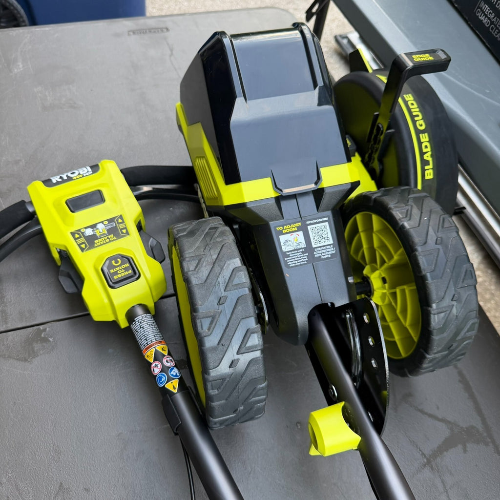 RYOBI 40V HP Brushless 9 in. Cordless Edger (Tool Only) RY40706BTL 3 Wheeled