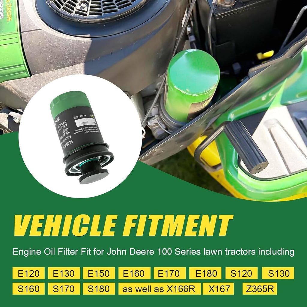 John Deere AUC12916 Lawn Tractor Oil Filter  for 100 Series E/S120-180 X166/7R
