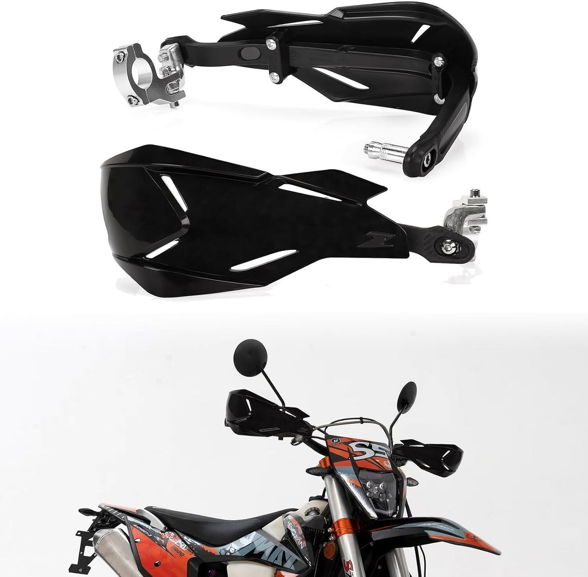 Universal Black Handguards Dirt Bike Ebike ATV Quad 7/8" 22MM 1 1/8" 28MM Motox