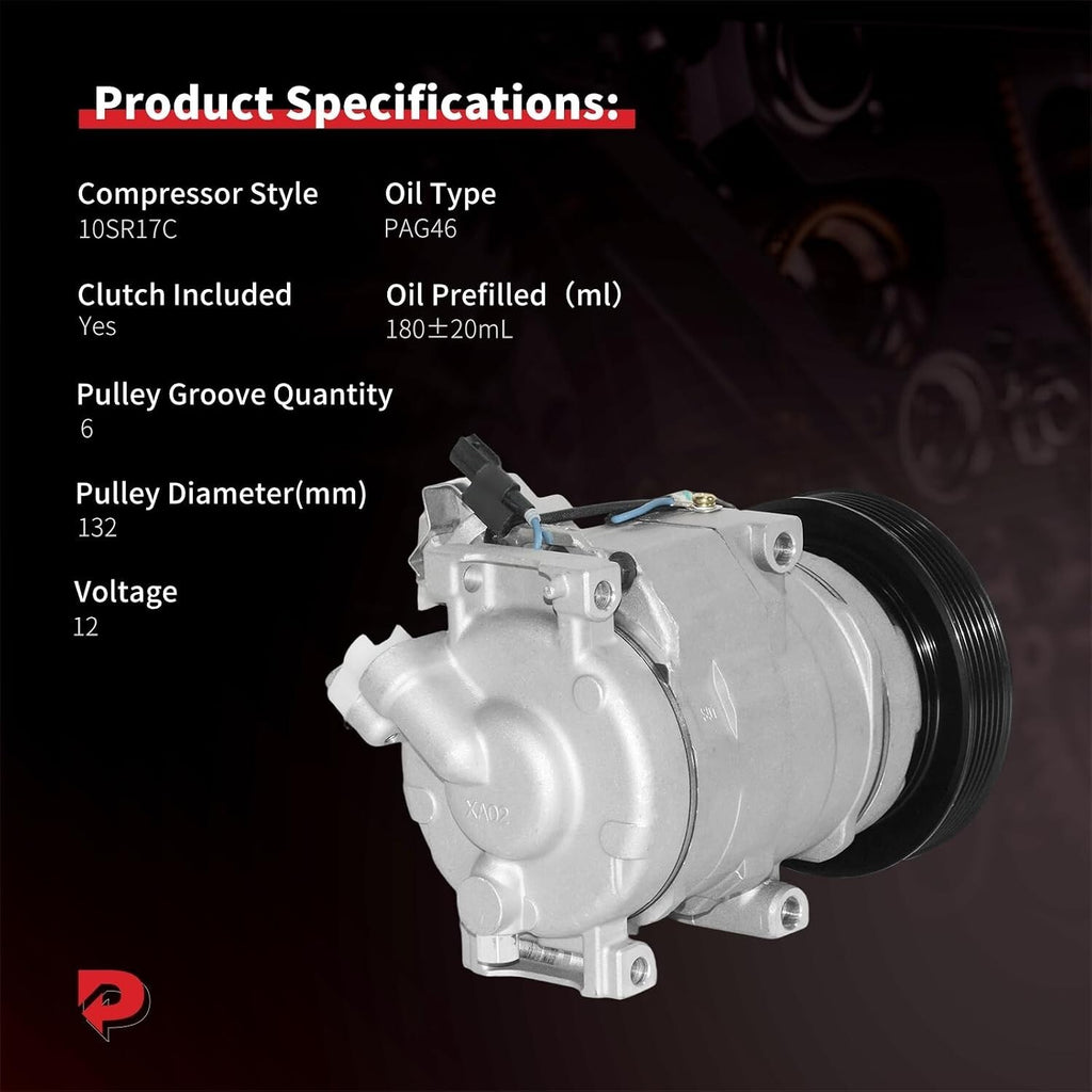 A/C AC Compressor For Acura MDX ZDX  3.7L Honda Odyssey Pilot  3.5L CO 10840C