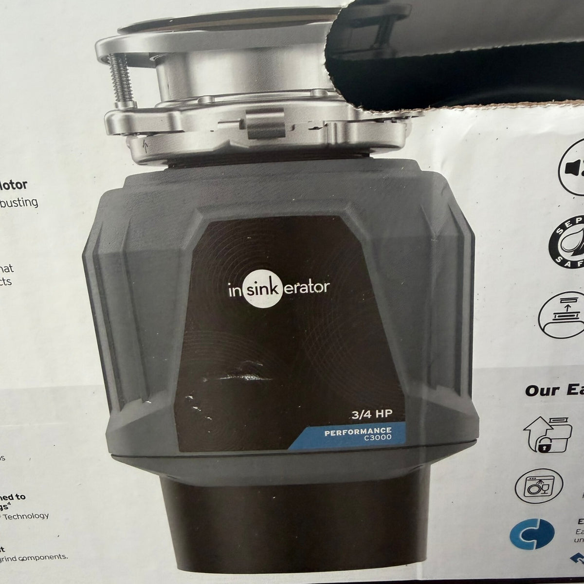 InSinkErator C3000 Performance 0.75HP Garbage Disposal Quiet 3/4 HP Tested