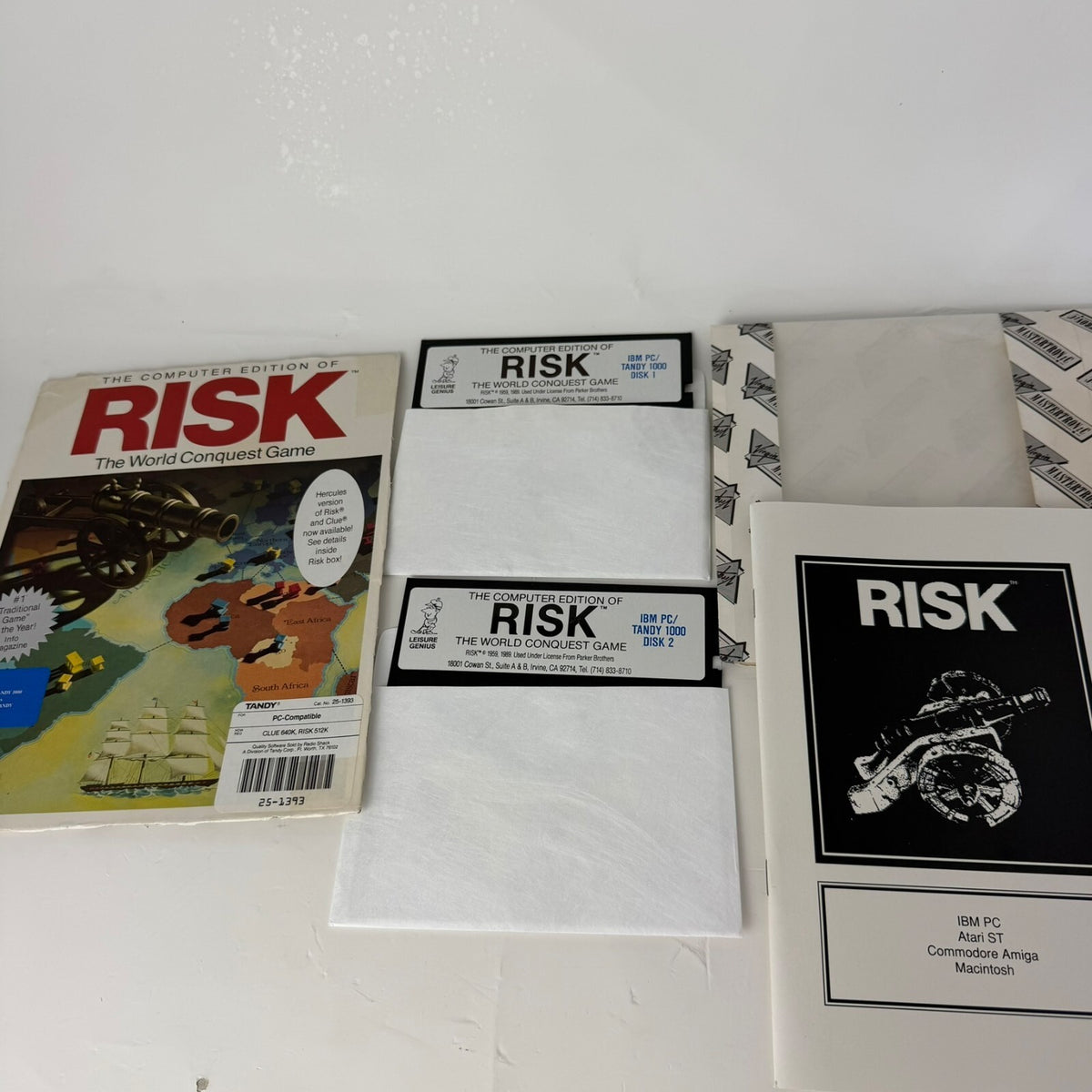 Vintage 1989 Computer Edition: RISK IBM PC Tandy 5.25"/3.5" Video Game