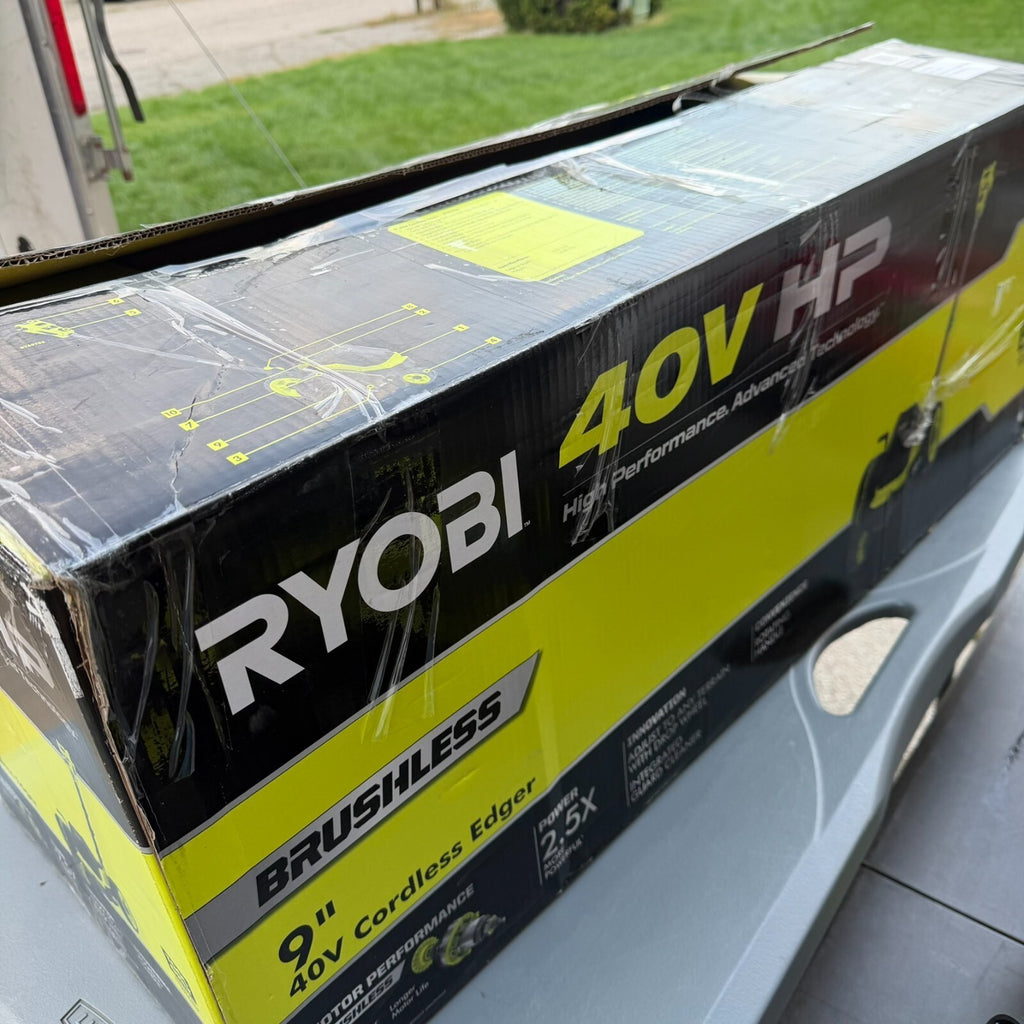 RYOBI 40V HP Brushless 9 in. Cordless Edger (Tool Only) RY40706BTL 3 Wheeled