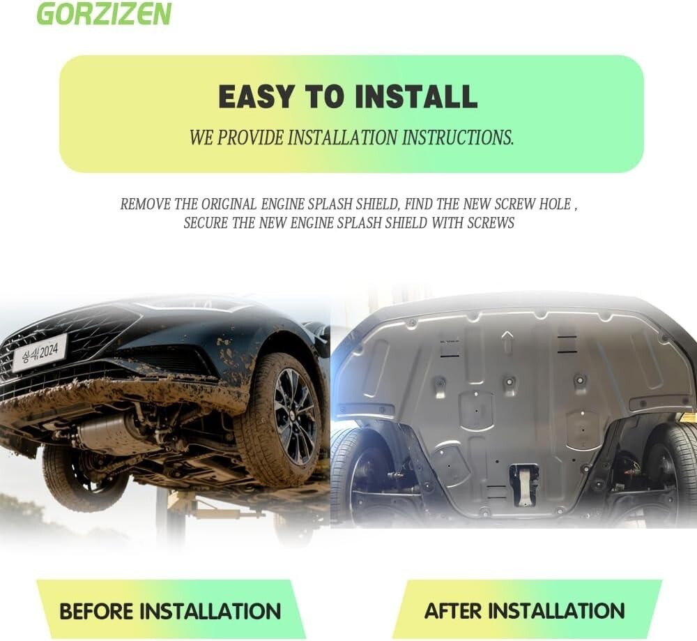 Engine Under Cover For 2020-2023 Hyundai Sonata Splash Shield Front Support Grey