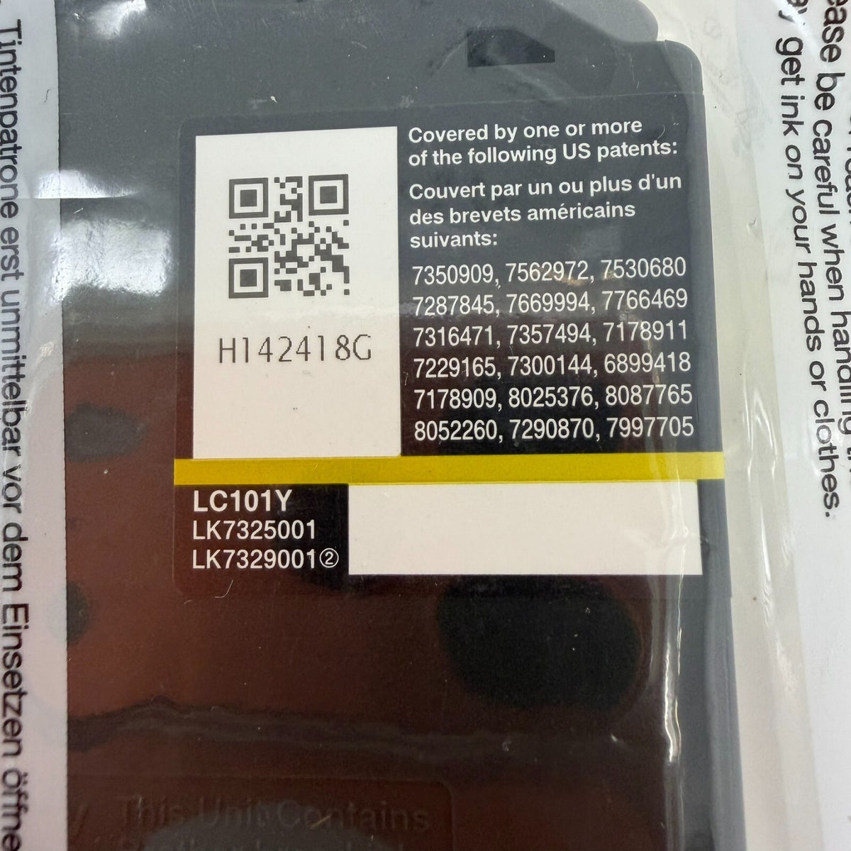 Genuine Brother LC-101 Color Ink Cartridges-for MFC-J470DW J870DW-OEM-3PK C Y M