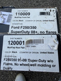 WeatherTech No Drill Splash Guard MudFlaps Ford F250 350 Front&Back 12001 11009