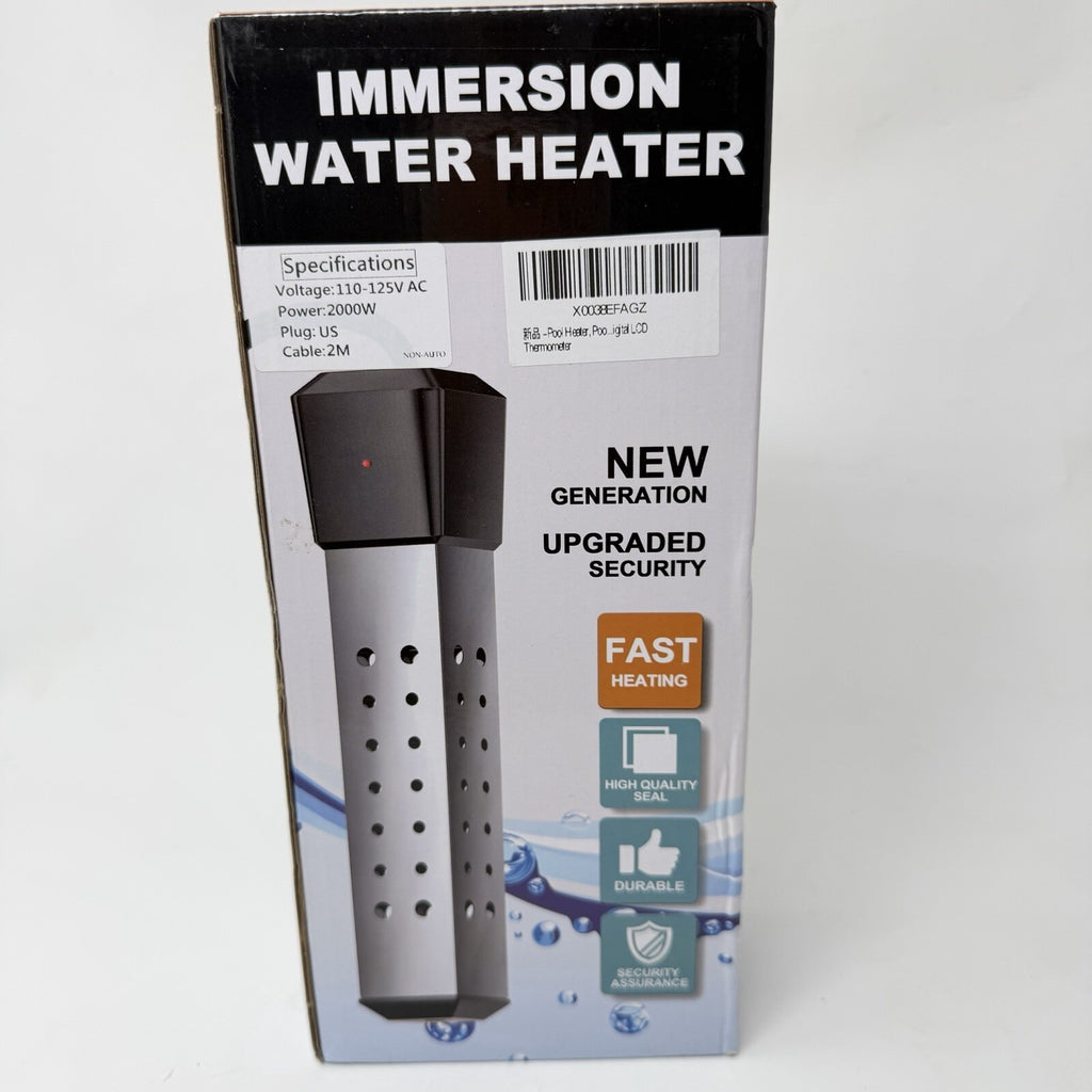 Immersion Water Heater , 2000W Portable Electric for Buckets, Tubs, Kids Pools