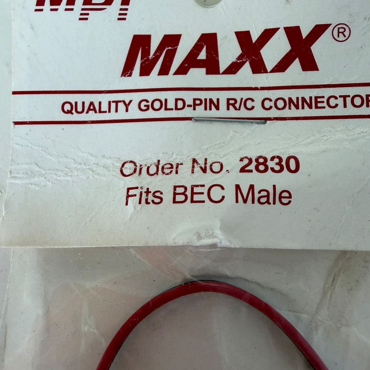VINTAGE RC MPI MAXX #2830 ~  BEC (JST) MALE GOLD PIN CONNECTOR  New Old Stock