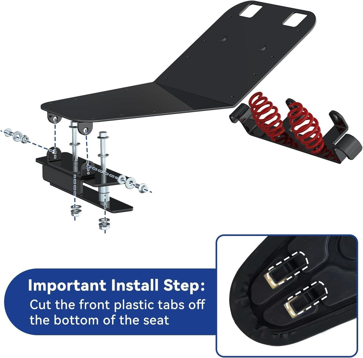 Mini Bike Seat Suspension Spring Kit for Coleman B200RSV B200 B200R Red Black