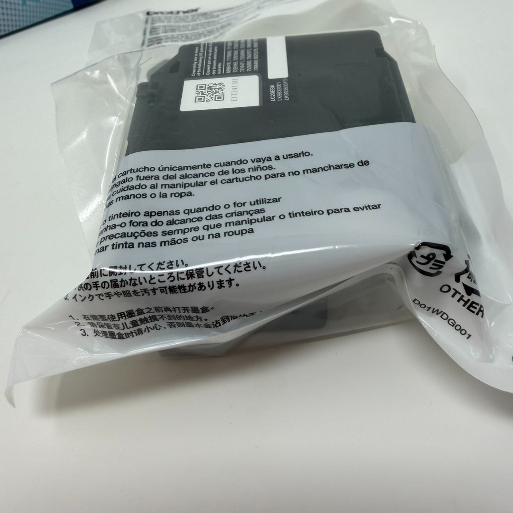 GENUINE OEM BROTHER LC20E BK XXL INK Cartridge SEALED Black MFC-J775dw J985 592