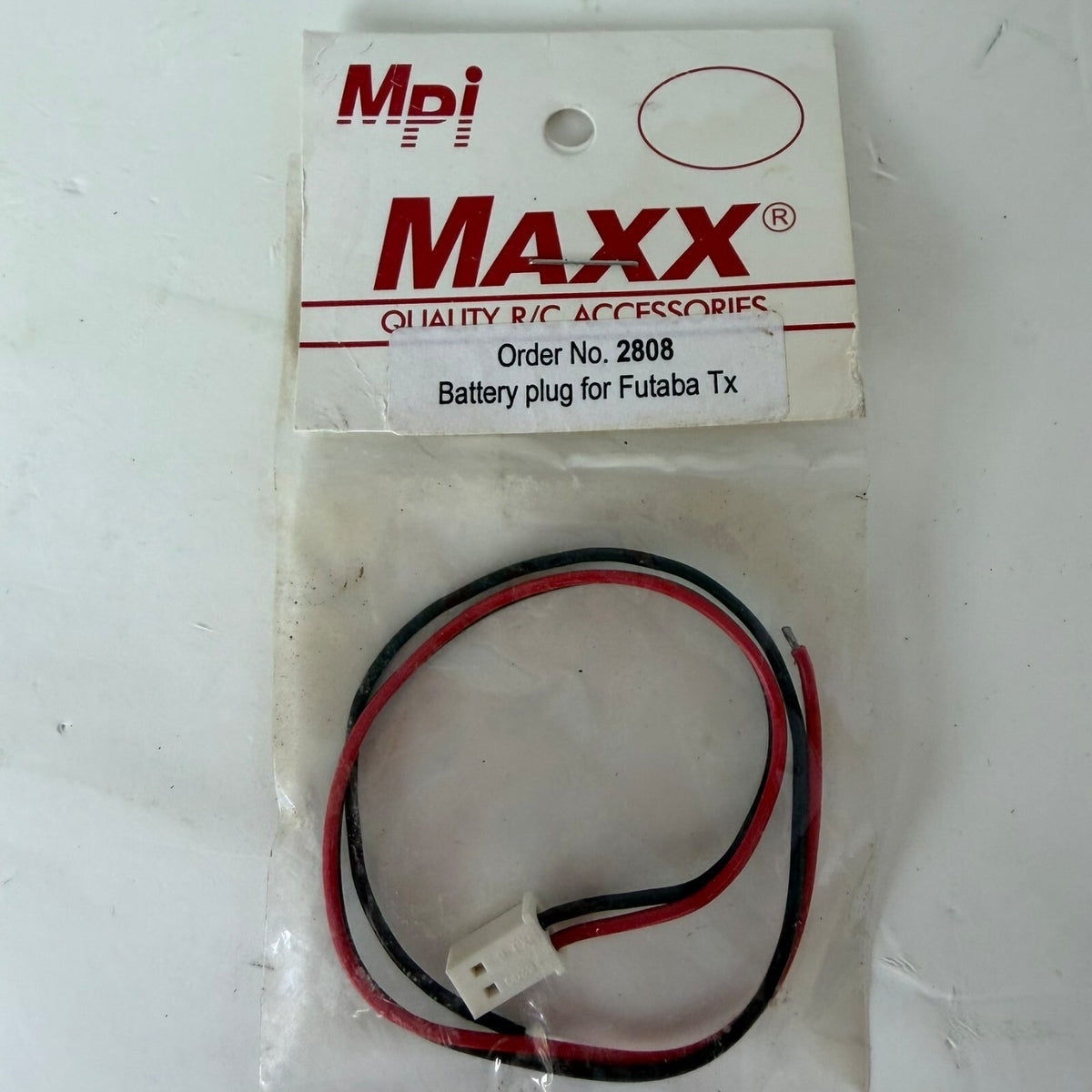 Vintage Mpi MAXX 2810 2 Pin Plug Fits: Futaba/HiTec/JR TX Charge Battery RC NOS