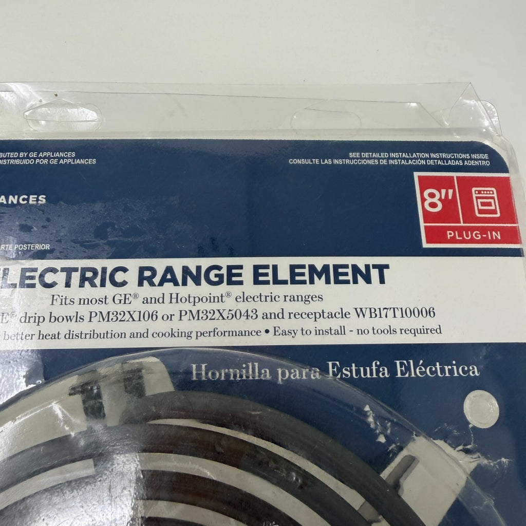 GE 8in Plug-In Electric Range Surface Burner Element Black PM30X124 Replacement