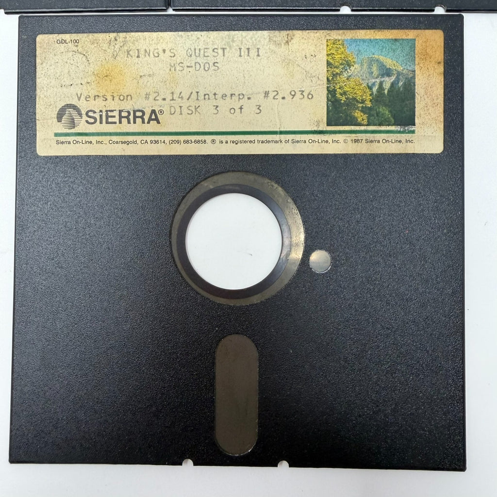 Vintage King's Quest III MS-DOS Computer Game Set- Disks Only 1-3 Sierra