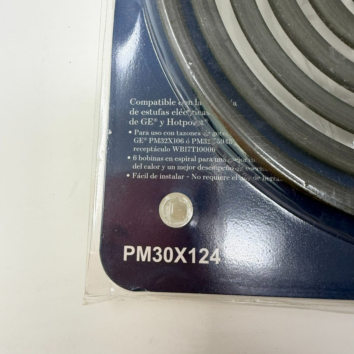 GE 8in Plug-In Electric Range Surface Burner Element Black PM30X124 Replacement
