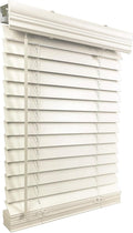 US Window & Floor 2" Faux Wood 58.125"x 48" Inside Mount Cordless Smooth White