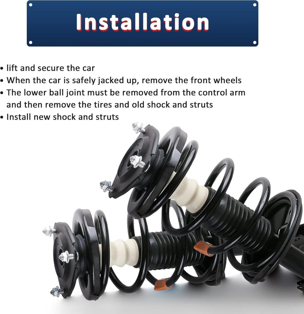 Front&Rear Complete Struts Shock Assembly W/Coil Spring 07-12 Nissan Sentra 2.0L