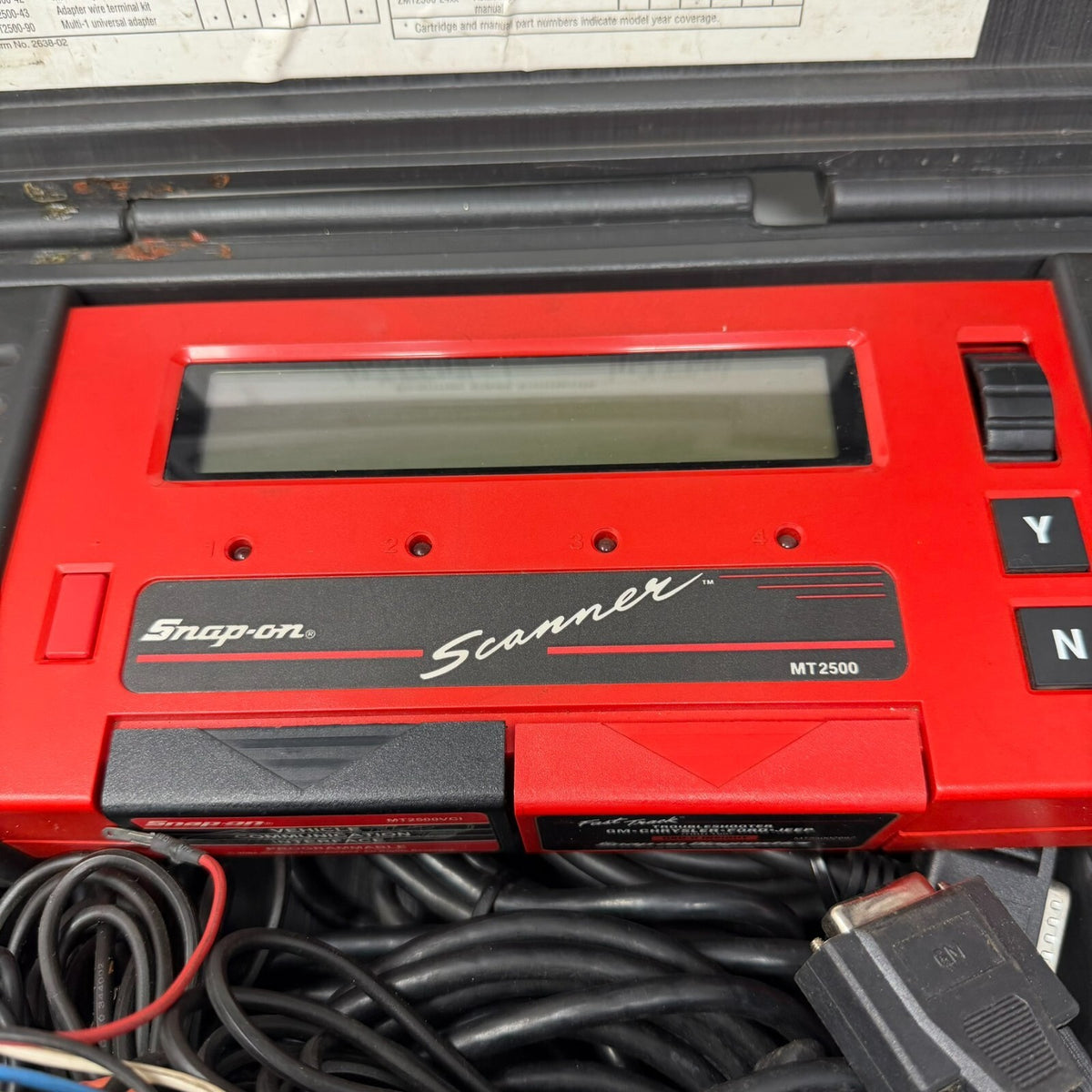 Snap-on MT2500 Super Deluxe Scanner Kit w/ Fast-Track Cartridges Red Brick OBDII