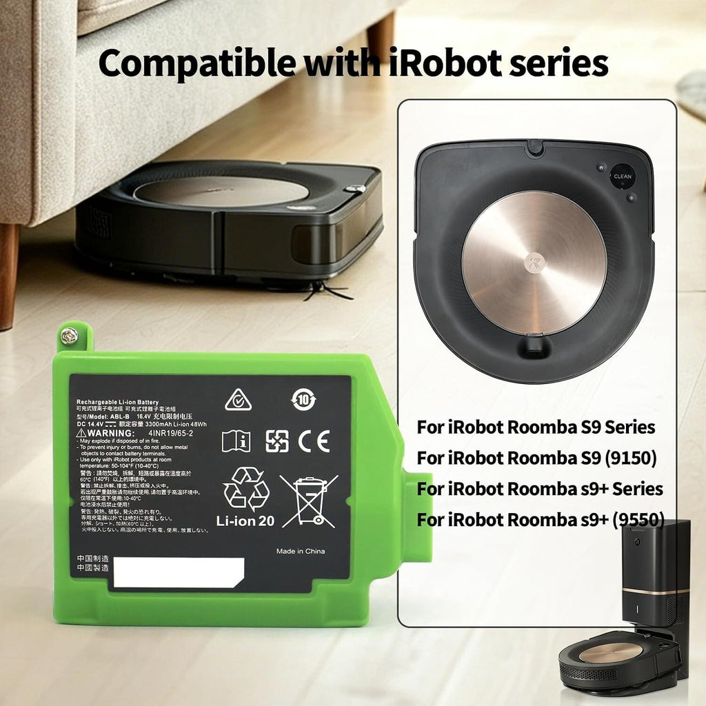 ABL-B Rechargeable Replacement Battery for iRobot Roomba Vac S9 S9+ S9550 9550