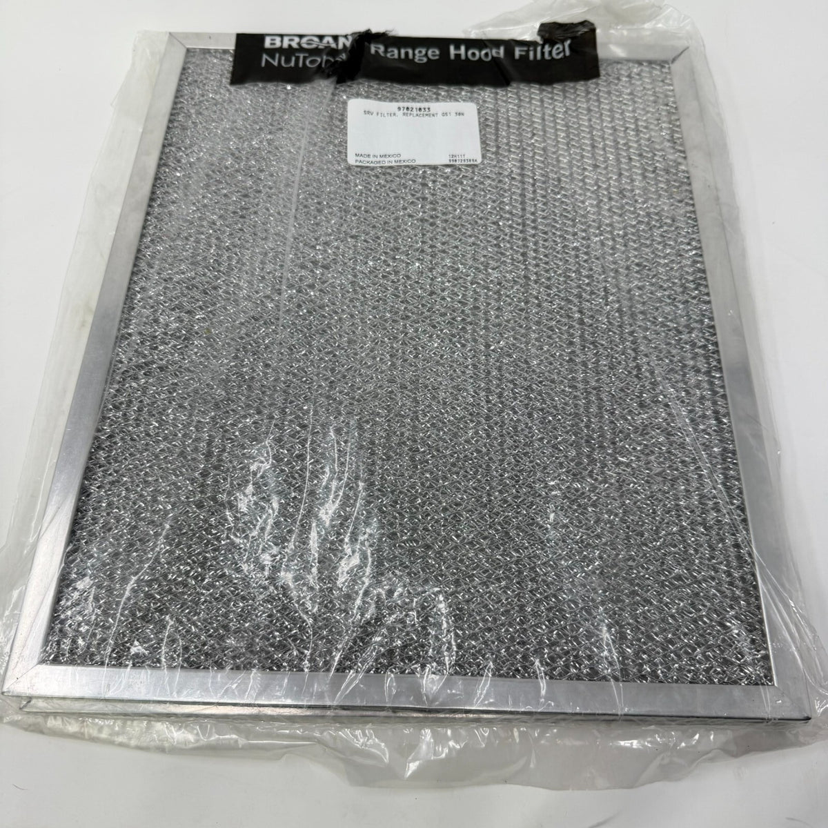 BRAND NEW Broan NuTone Range Hood Filter 97021033 SRV Filter Replacement QS130N