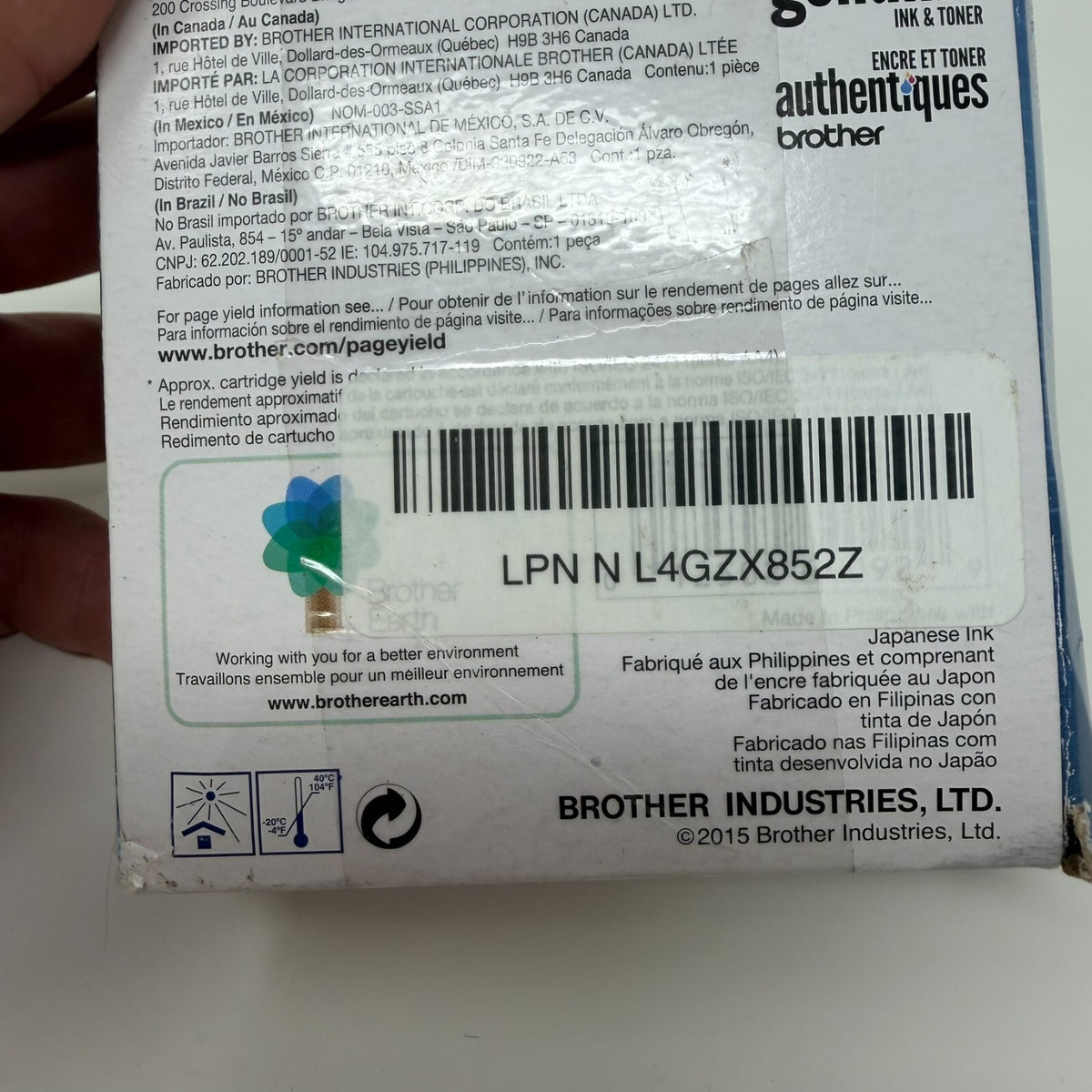 GENUINE OEM BROTHER LC20E BK XXL INK Cartridge SEALED Black MFC-J775dw J985 592