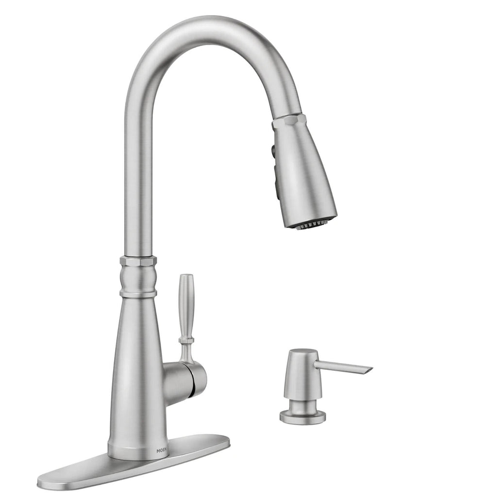 Moen 87162SRS Boman Pull Down Kitchen Faucet - Silver Open Box
