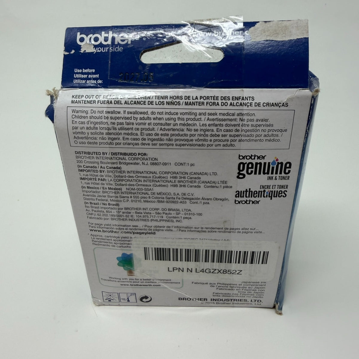 GENUINE OEM BROTHER LC20E BK XXL INK Cartridge SEALED Black MFC-J775dw J985 592