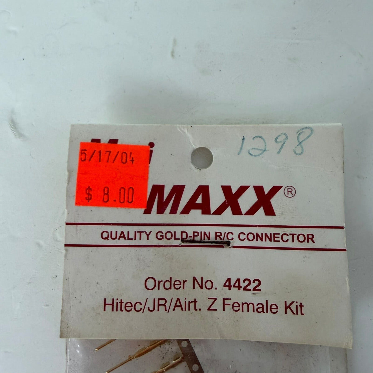 Vintage MPI Maxx 4422 Hitec/JR/Airt. Z Female Plug Kit New Old Stock RC Plane