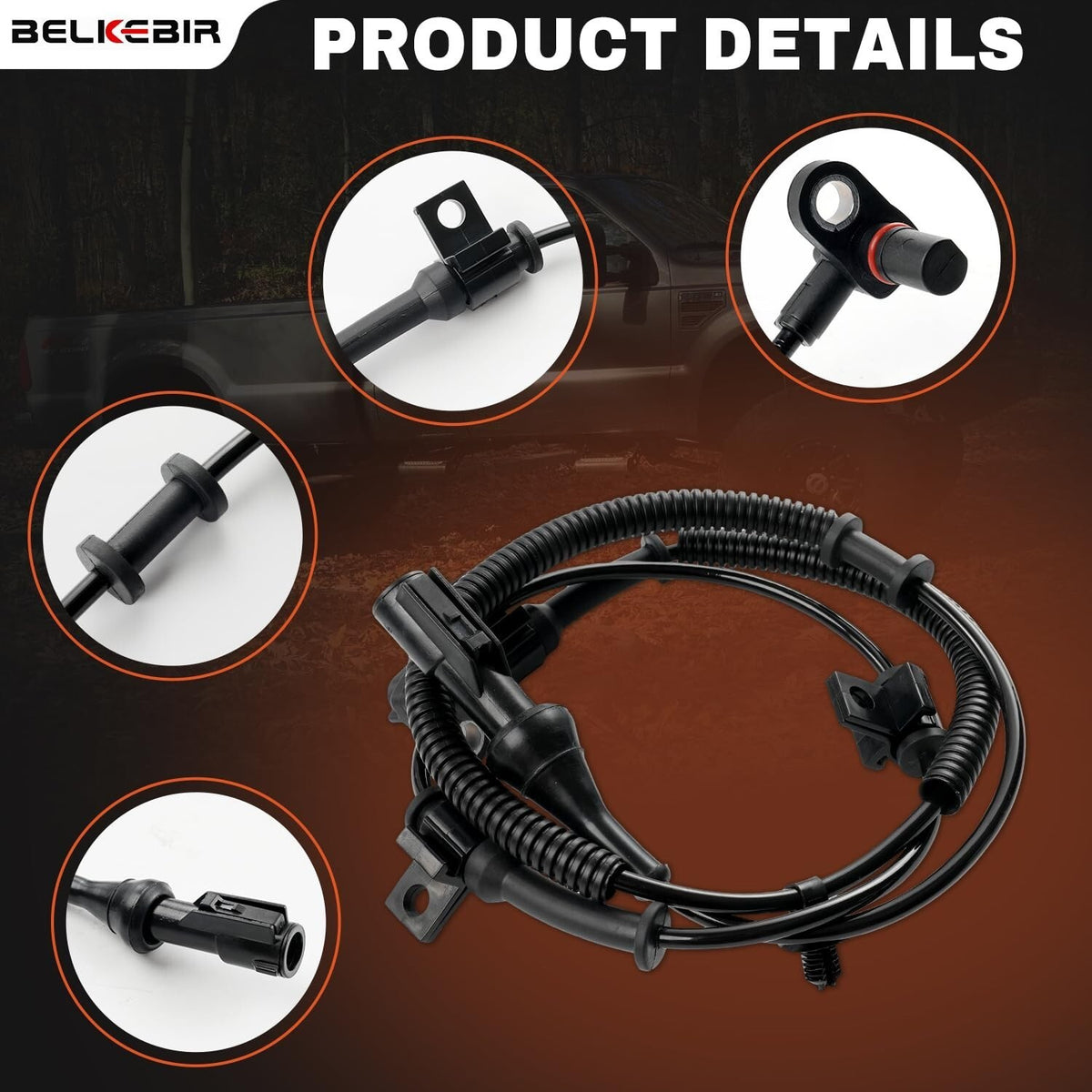 2X ABS Wheel Speed Sensor Front L & R Set For 05-10 Ford F-250 F-350 Super Duty