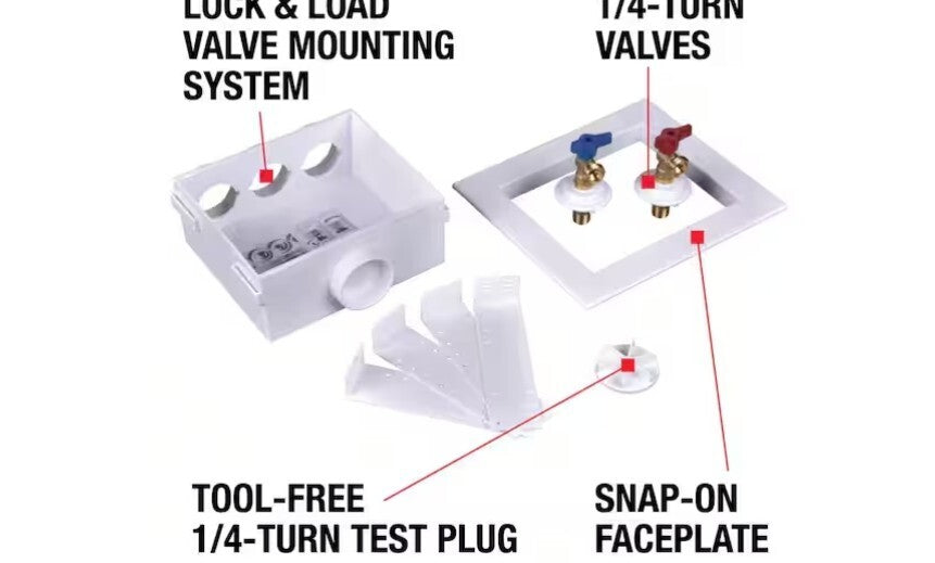 Oatey Quadtro 1/2" Copper Sweat x 3/4" MHT Outlet Box & Water Pressure Regulator